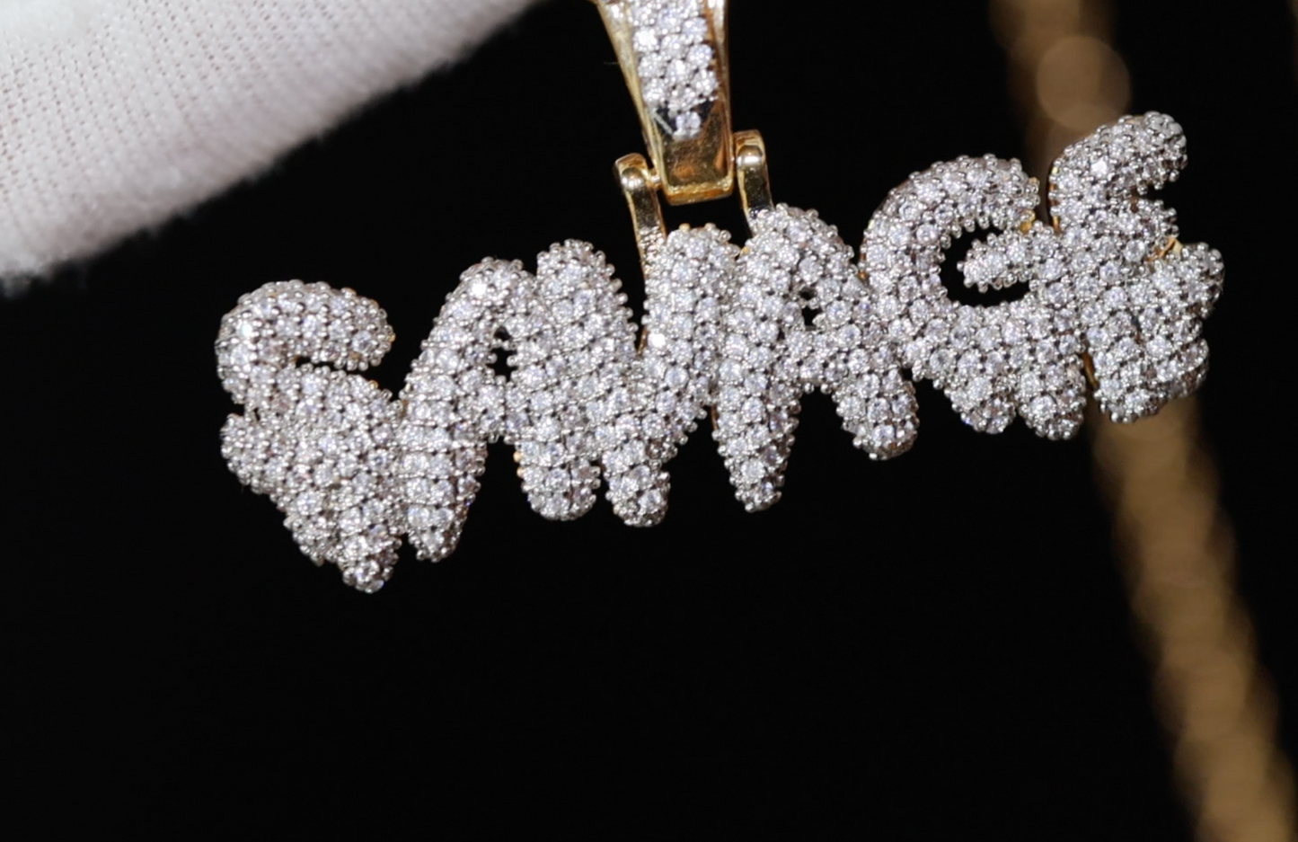 Iced out savage pendant | Hip hop pendants | Iced out pendants | Hip hop jewellery