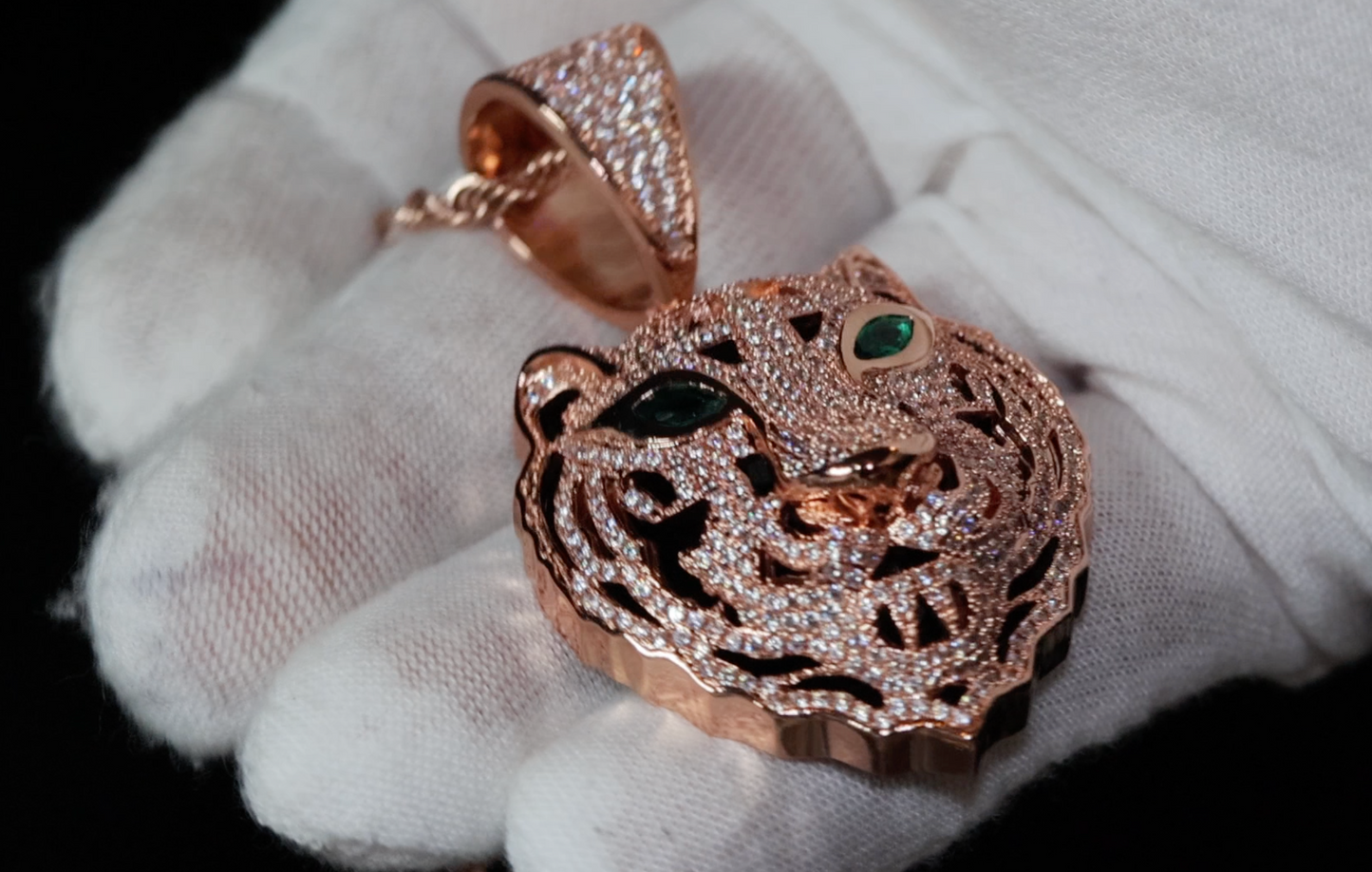 Iced Out Tiger Pendant | Tiger Pendant | Hip hop Necklace | Iced Out Pendant