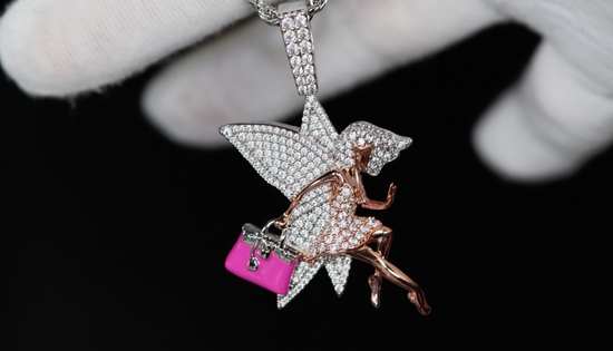 Iced Out Pendant | Womens Pendant | Tinkerbell Pendant | Hip Hop Pendant