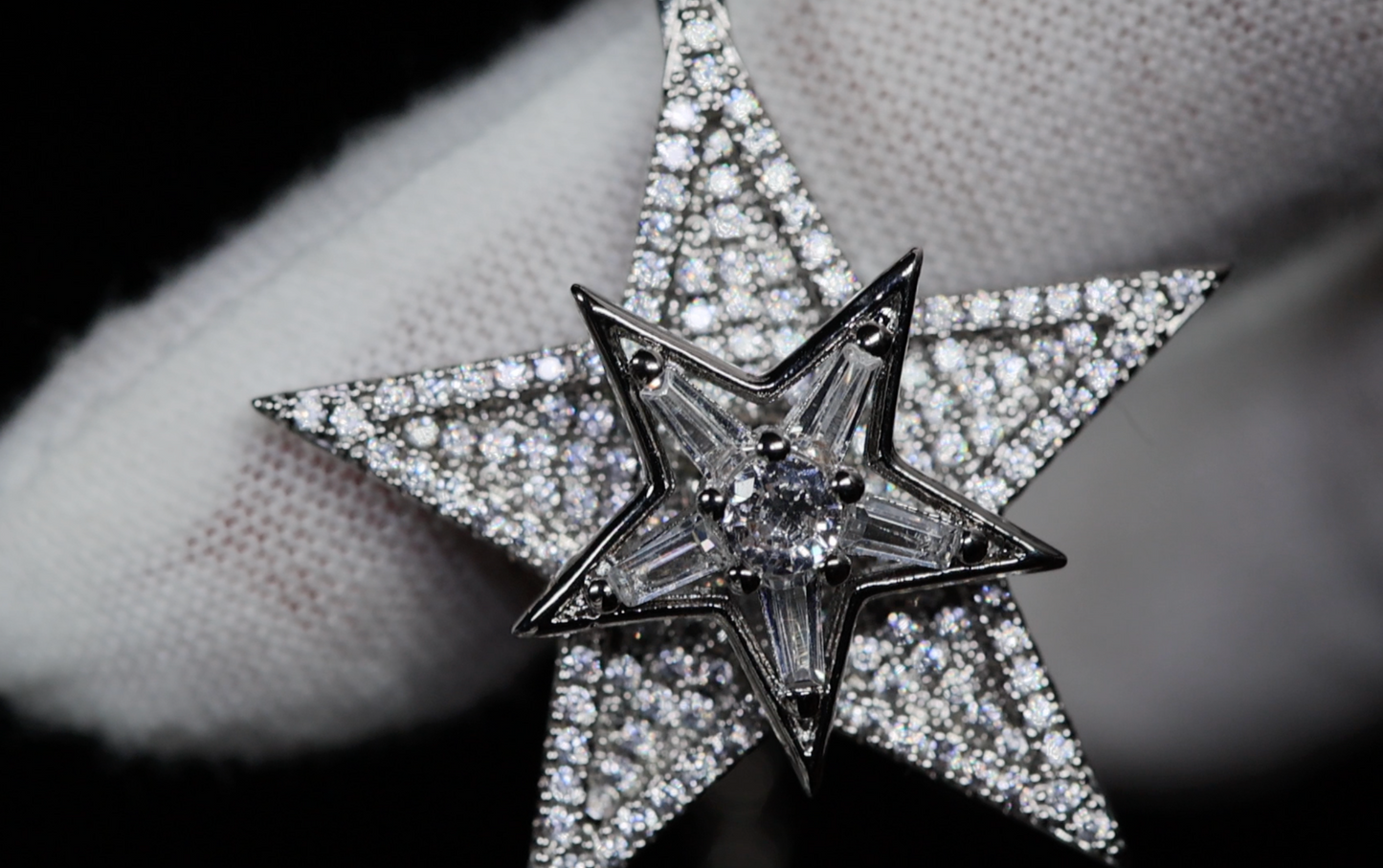 Iced Out Star Pendant | Iced Out Star Necklace | Hip Hop Star Pendant | Diamond Star Pendant