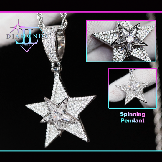 hip hop Diamond Star Pendant