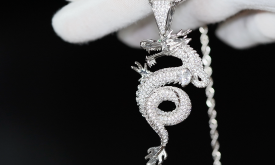 Diamond Dragon Pendant