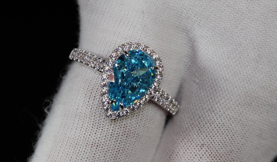 Womens Engagement Ring | Blue Diamond Ring | 3.00 CT Wedding Ring | Radiant Diamond Ring