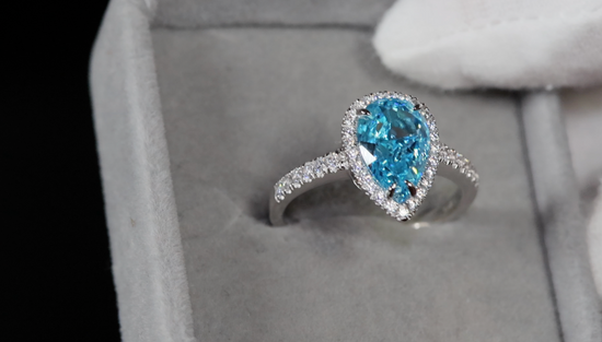 Womens Engagement Ring | Blue Diamond Ring | 3.00 CT Wedding Ring | Radiant Diamond Ring