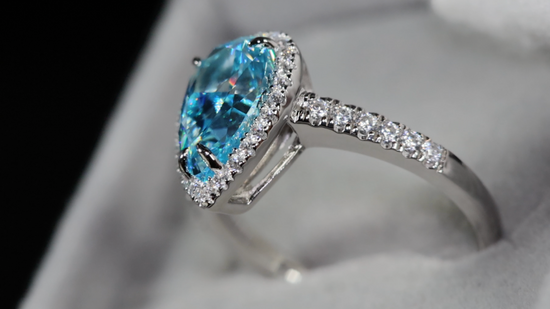 Womens Engagement Ring | Blue Diamond Ring | 3.00 CT Wedding Ring | Radiant Diamond Ring