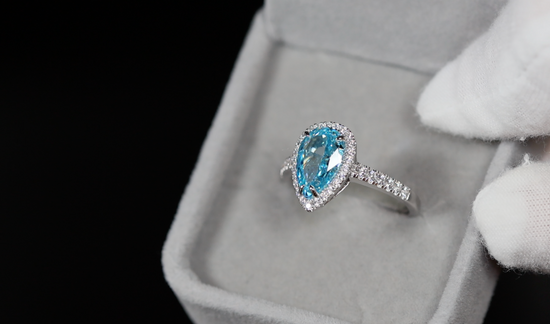 Womens Engagement Ring | Blue Diamond Ring | 3.00 CT Wedding Ring | Radiant Diamond Ring