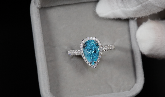 Womens Engagement Ring | Blue Diamond Ring | 3.00 CT Wedding Ring | Radiant Diamond Ring