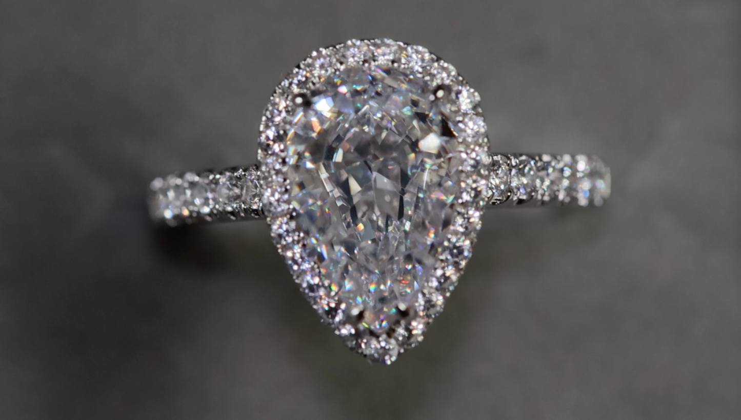 Pear Cut Diamond Engagement Ring