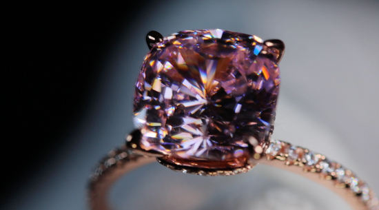 Pink Lab Grown Diamond Ring