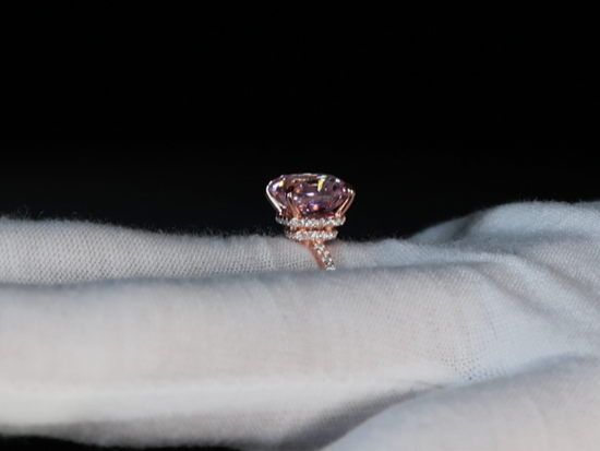 rose gold Pink Diamond Engagement Ring