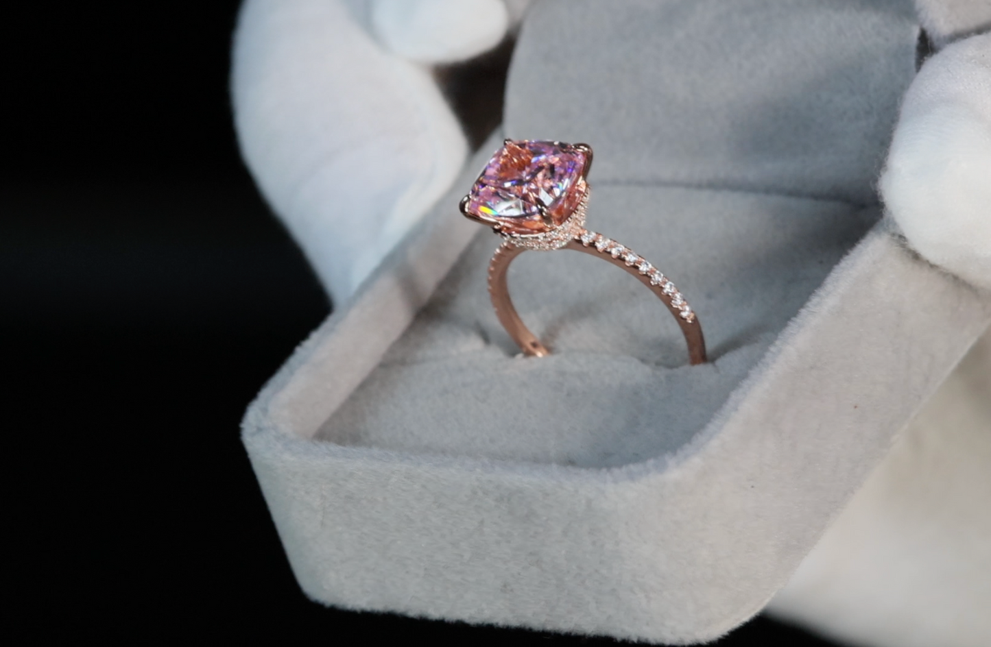 Pink Diamond Engagement Ring