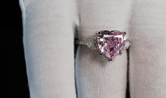 pink Diamond Heart Ring