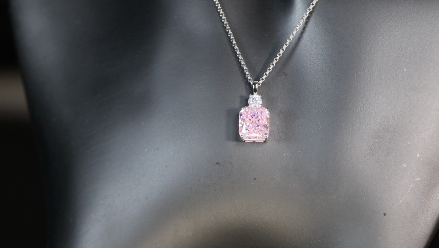 Pink Lab Grown Diamond Pendant