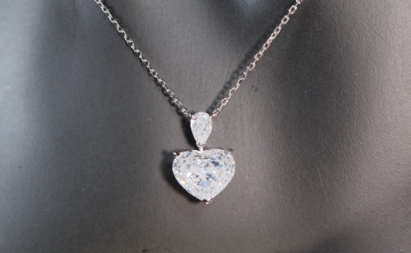 3.0 Carat Diamond Heart Pendant | Heart Diamond Pendant | Heart Necklace