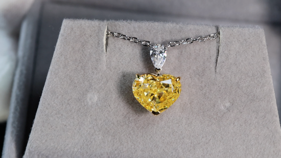 Yellow Diamond Heart Pendant