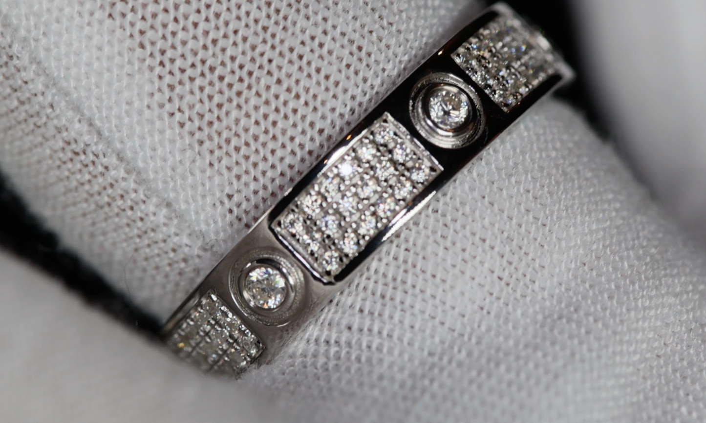 Moissanite Diamond Wedding Band | Mens Moissanite Wedding Ring | Moissanite Diamond Eternity Ring