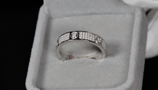 Moissanite Diamond Wedding Band | Mens Moissanite Wedding Ring | Moissanite Diamond Eternity Ring