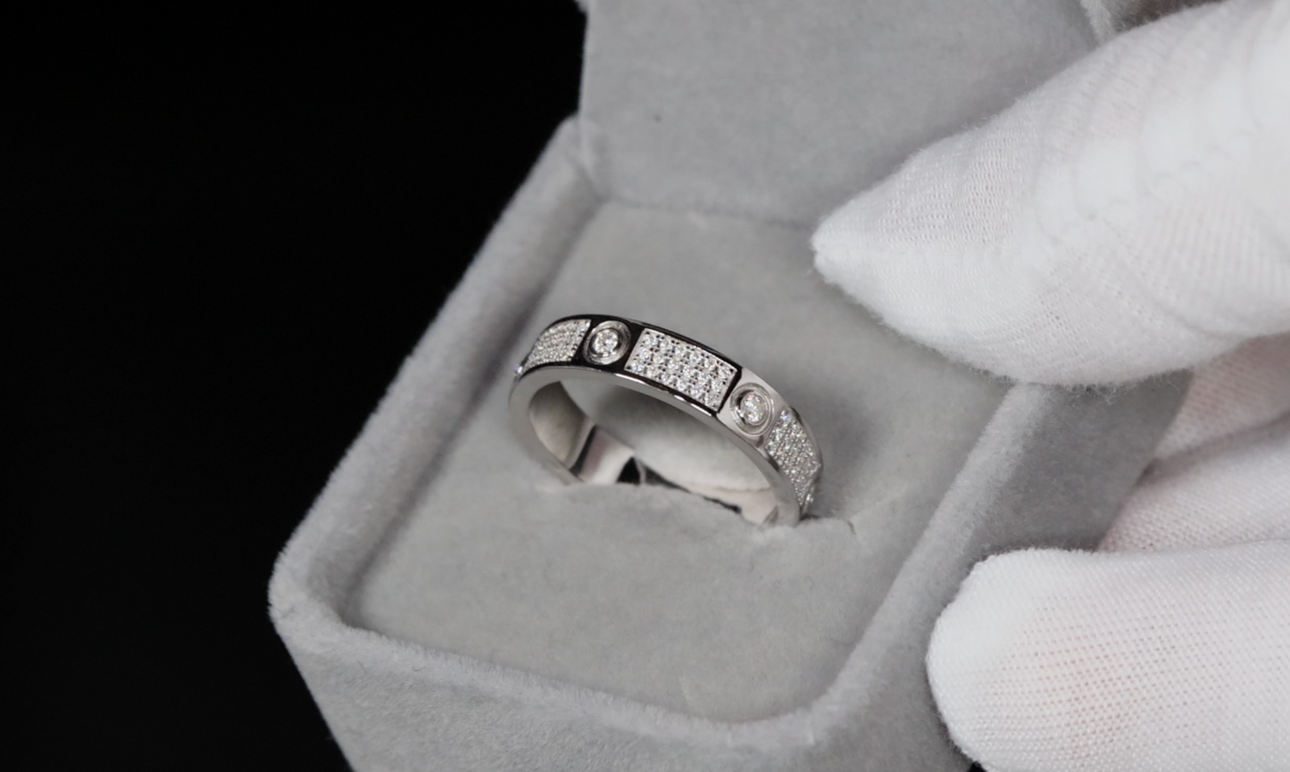 Moissanite Diamond Wedding Band | Mens Moissanite Wedding Ring | Moissanite Diamond Eternity Ring