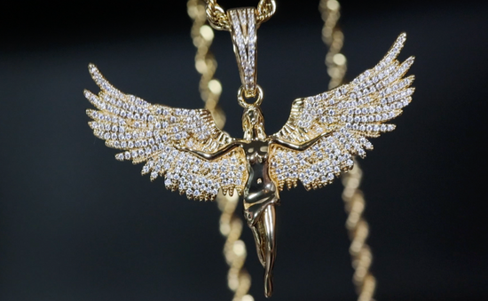 Angel Pendants | Diamond Angel Pendant | Angel Necklace | Winged Goddess Pendant