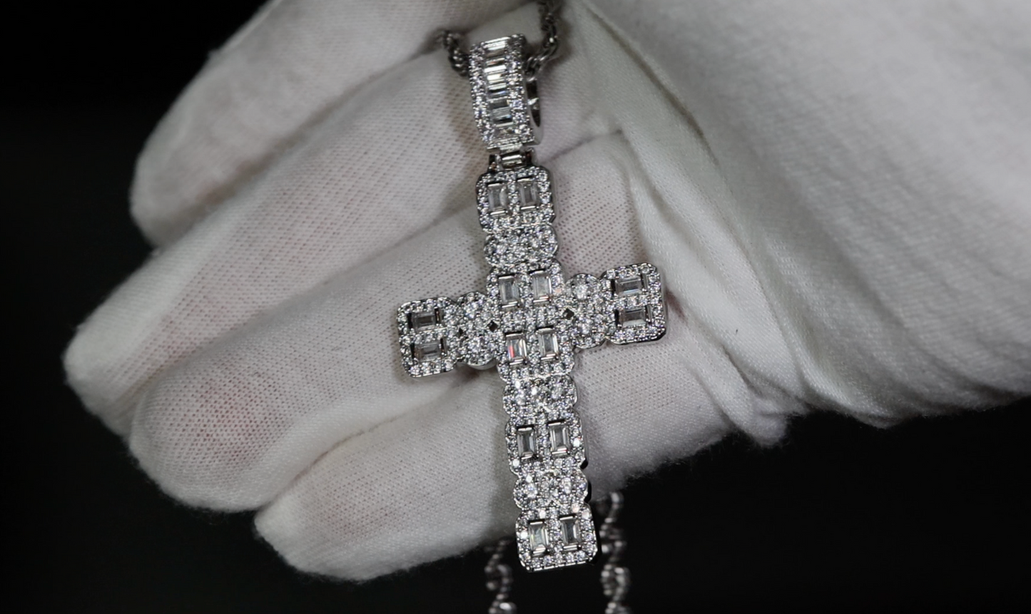 Big Cross necklace for Men | Cross Necklace Women | Iced Out Cross Pendant