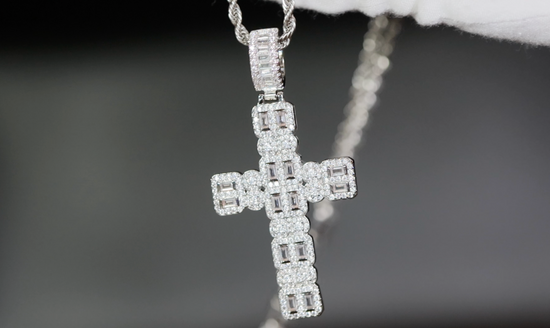 Big Cross necklace for Men | Cross Necklace Women | Iced Out Cross Pendant