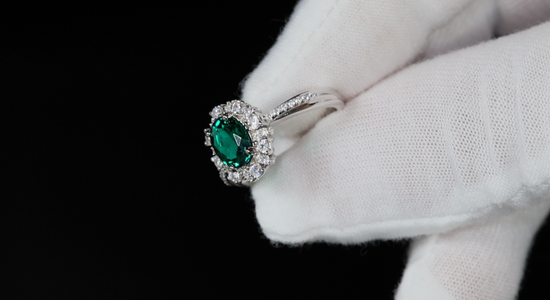 Colombian Emerald Engagement Ring 