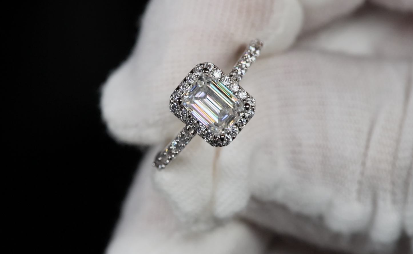 Emerald Cut Lab Diamond Ring