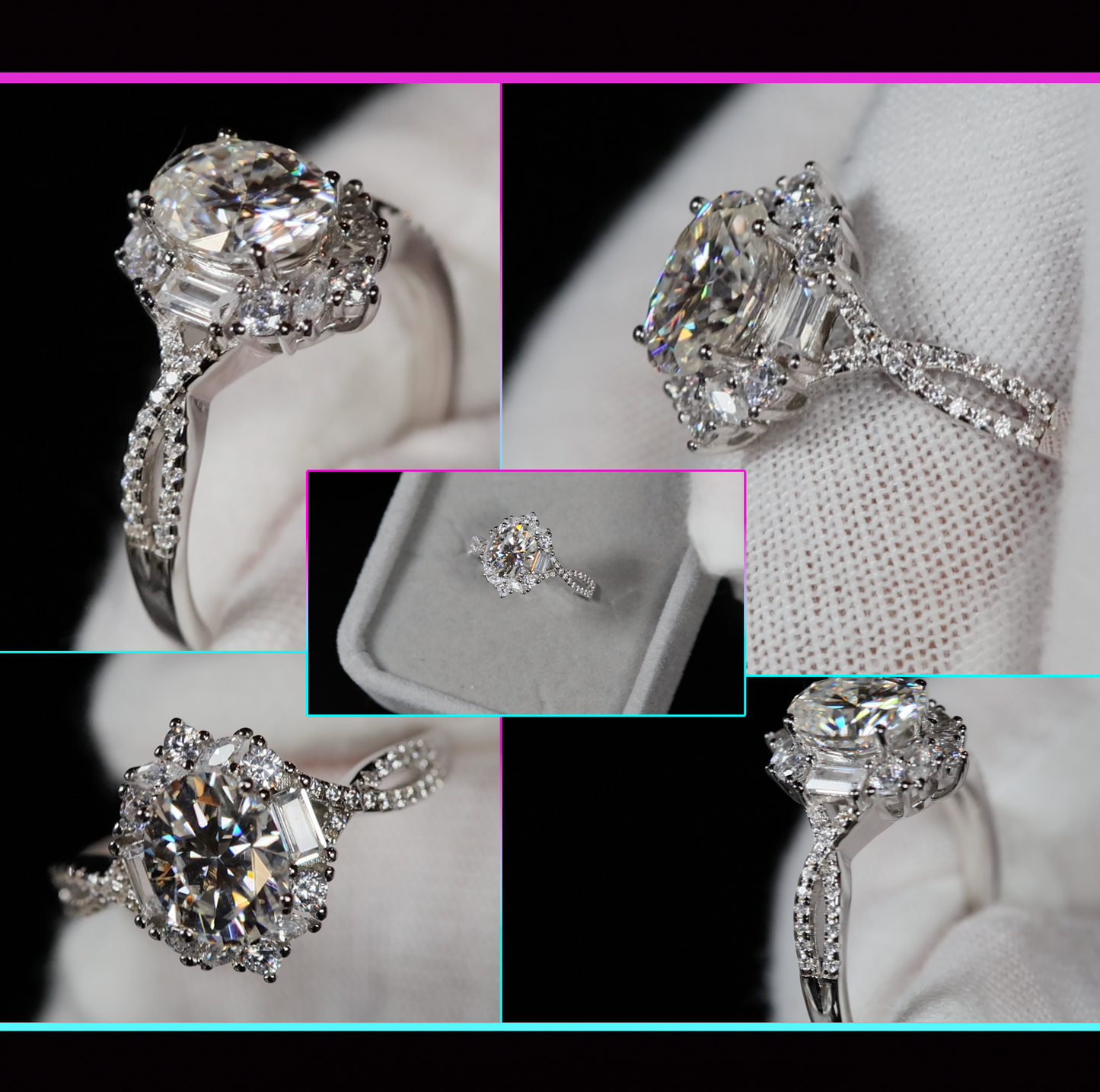 Womens Moissanite Diamond Wedding Ring | Moissanite Ring | Moissanite Engagement Rings