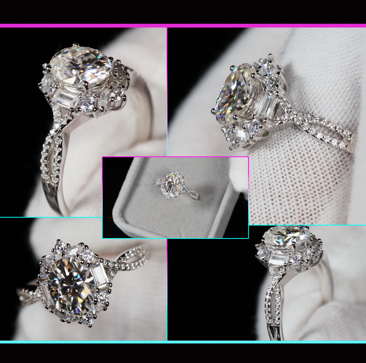 Womens Moissanite Diamond Wedding Ring | Moissanite Ring | Moissanite Engagement Rings