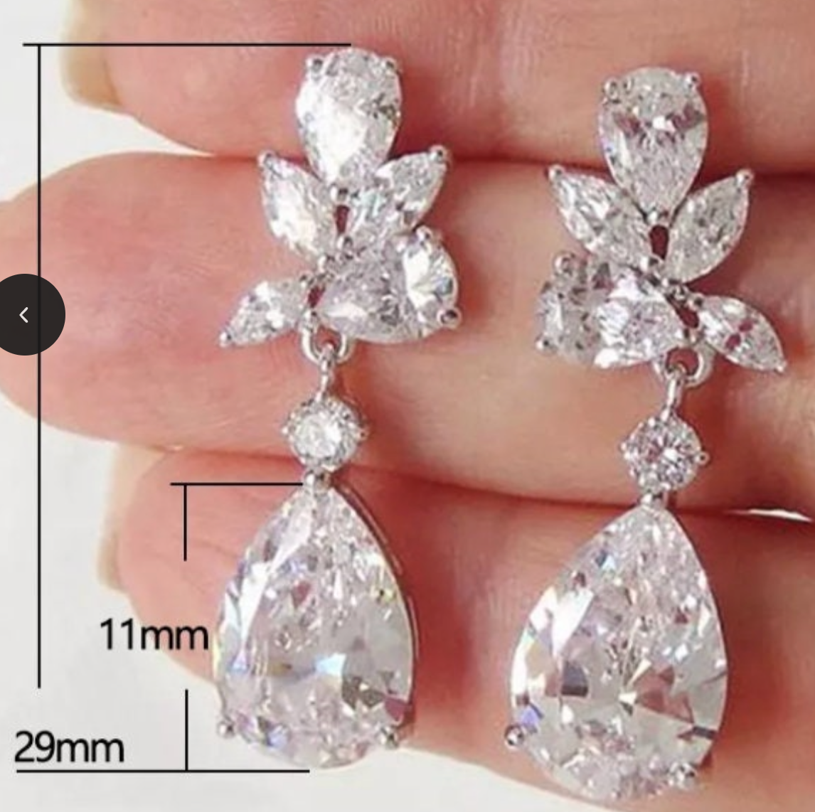 Teardrop Diamond Earrings | Pear Cut Diamond Earrings | Classy Earrings