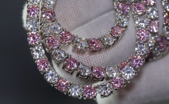 Pink Diamond Tennis Chain