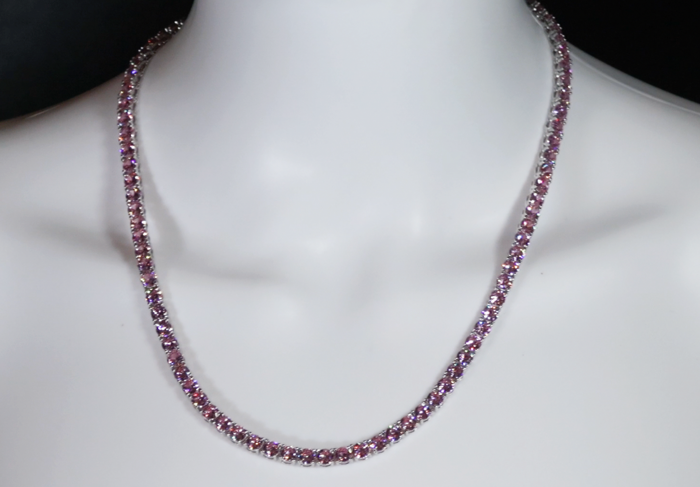 Pink Diamond Tennis Chain