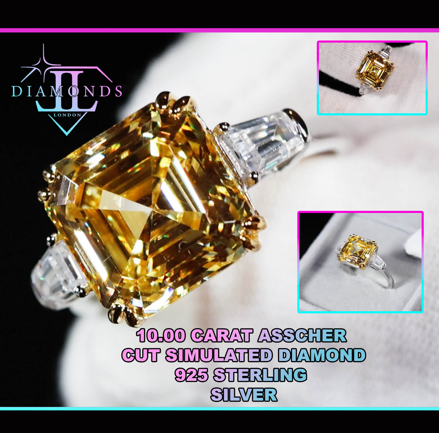 Womens yellow diamond ring