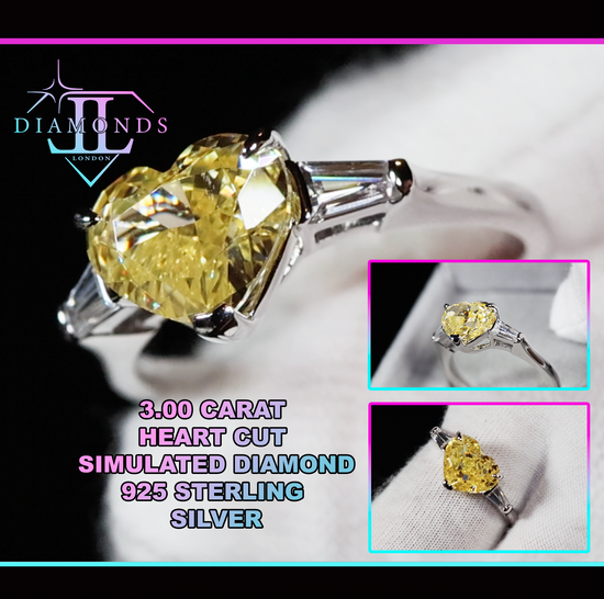 Yellow Diamond Heart Ring