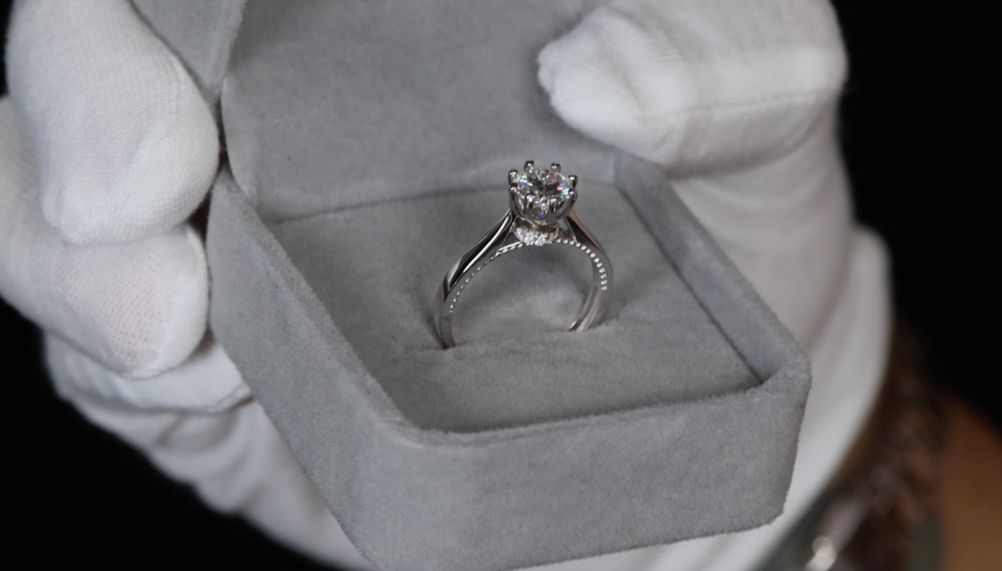 Womens Engagement Ring | Moissanite Ring | Moissanite Engagement Rings