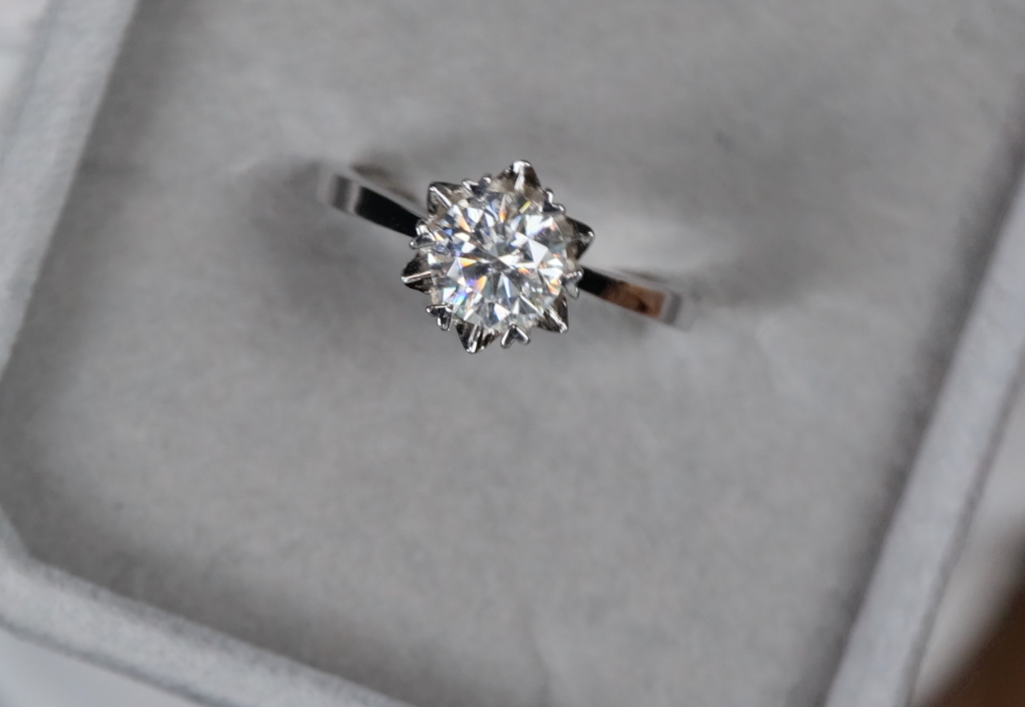 Womens Moissanite Diamond Ring