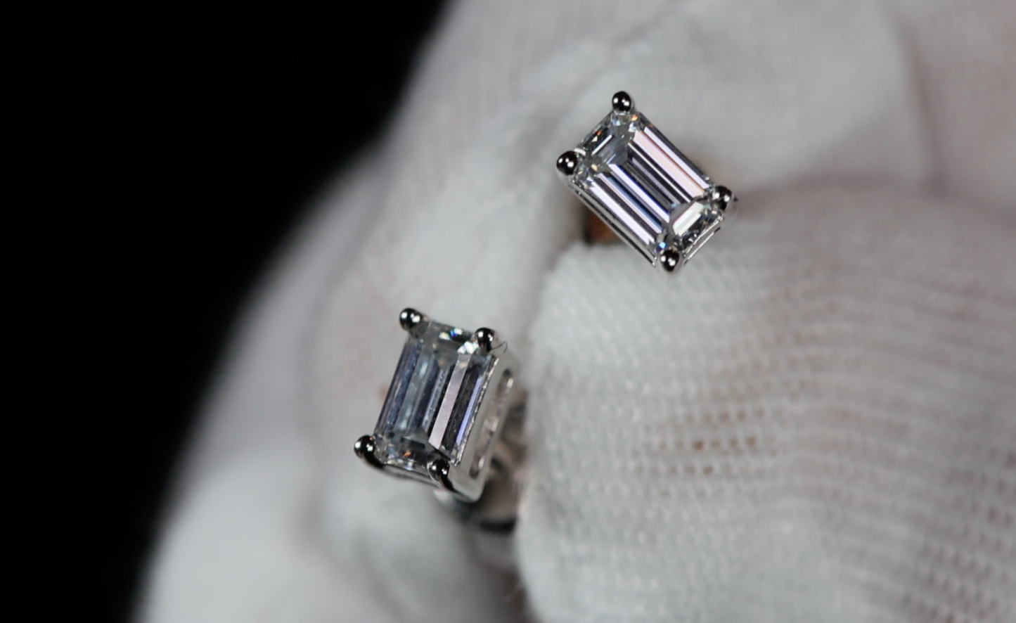 Moissanite Diamond Ear Studs