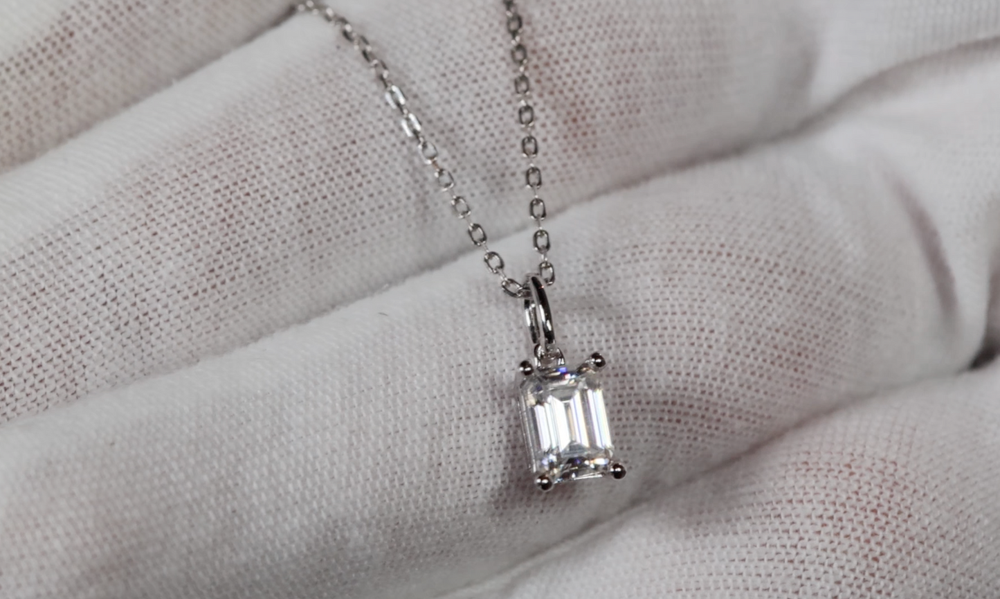 Womens Moissanite Diamond Pendant