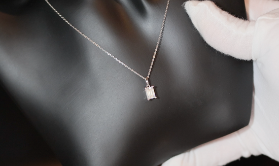 Womens Moissanite Diamond Pendant