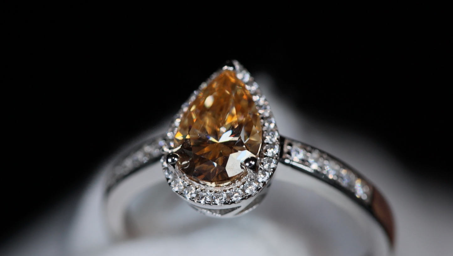 Pear Cut Diamond Ring