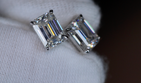 Moissanite Diamond Ear Studs