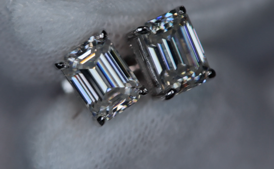 Moissanite Diamond Ear Studs