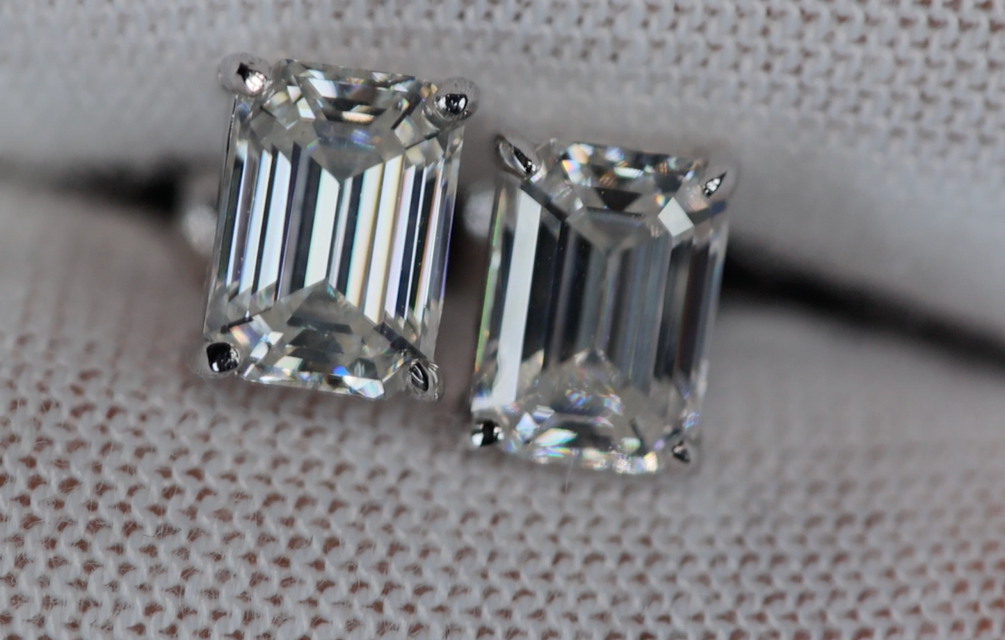 Moissanite Diamond Ear Studs