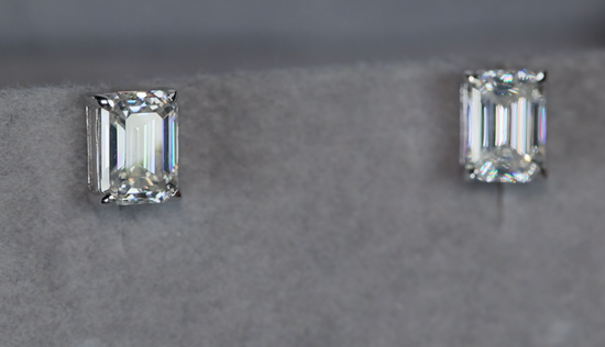 Moissanite Diamond Ear Studs