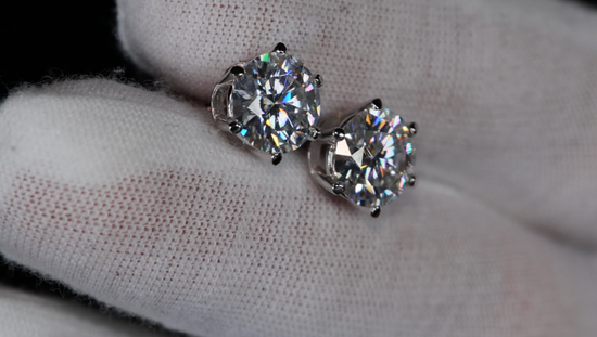 MOISSANITE DIAMOND EAR STUDS