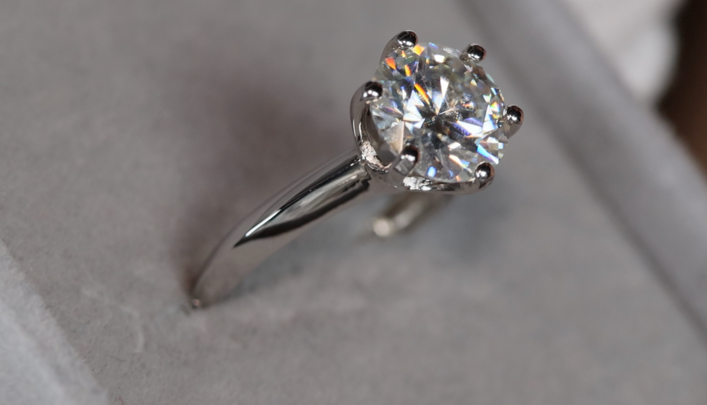 Womens Engagement Ring | Moissanite Ring | Moissanite Engagement Rings