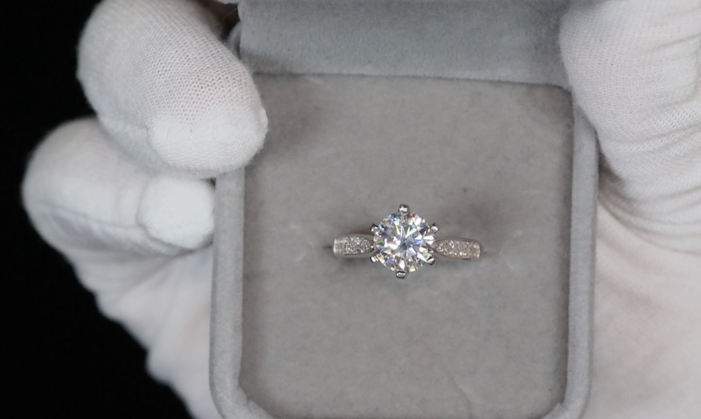 2.0 carat | Womens Engagement Ring | Moissanite Ring | Moissanite Engagement Rings