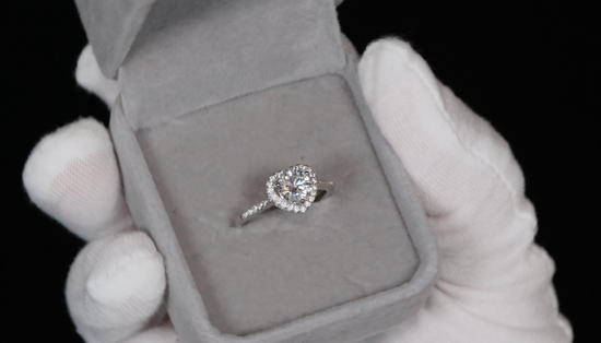 Moissanite Diamond Heart Ring