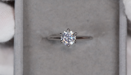 Moissanite Diamond Engagement Ring