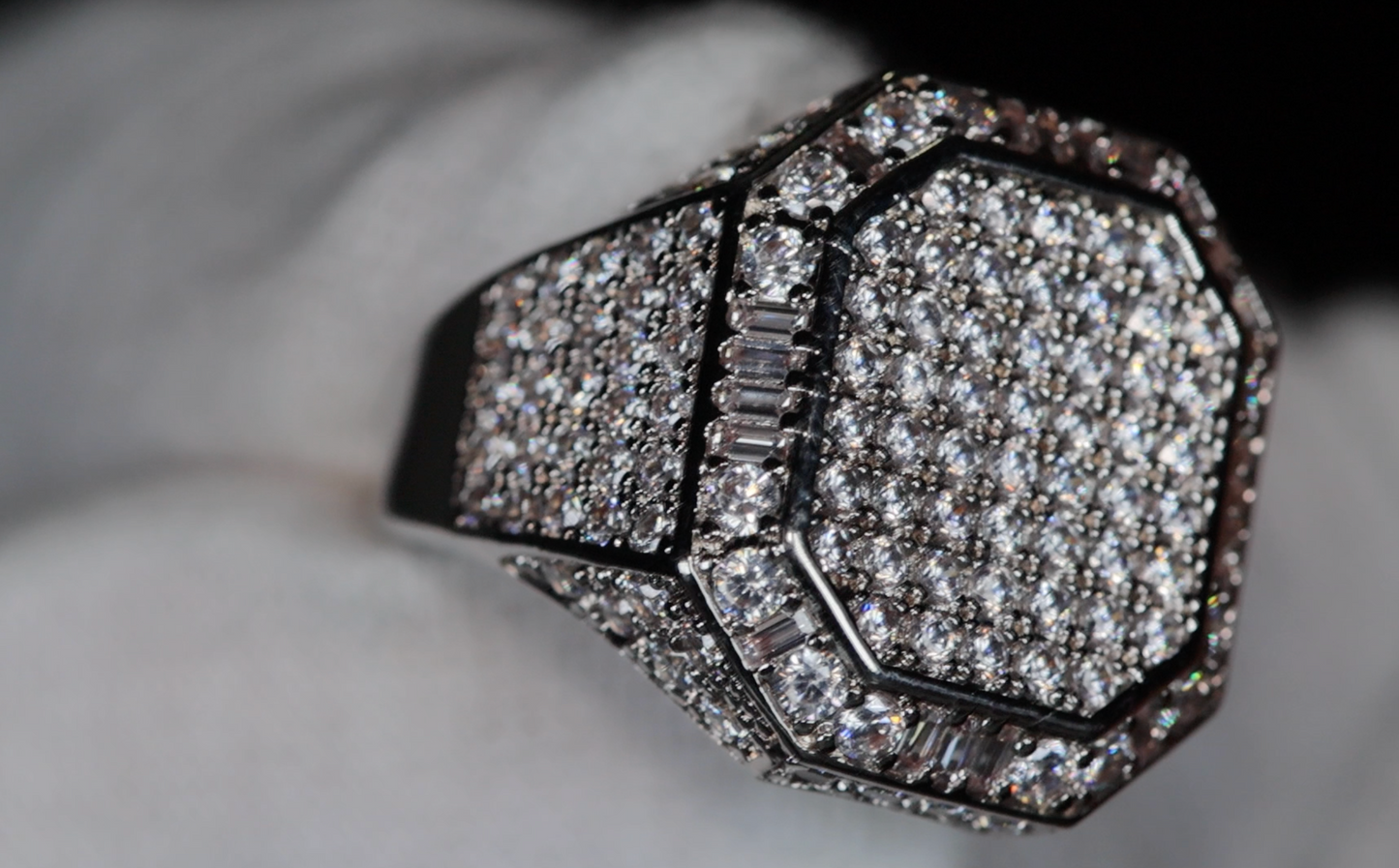 Mens Hip Hop Ring | Mens Iced Out Ring | Mens Big Diamond Rings